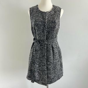 NWT BCBGeneration Boucle Cardigan Coat Sweater Gray Black Teddy Size S BCBG